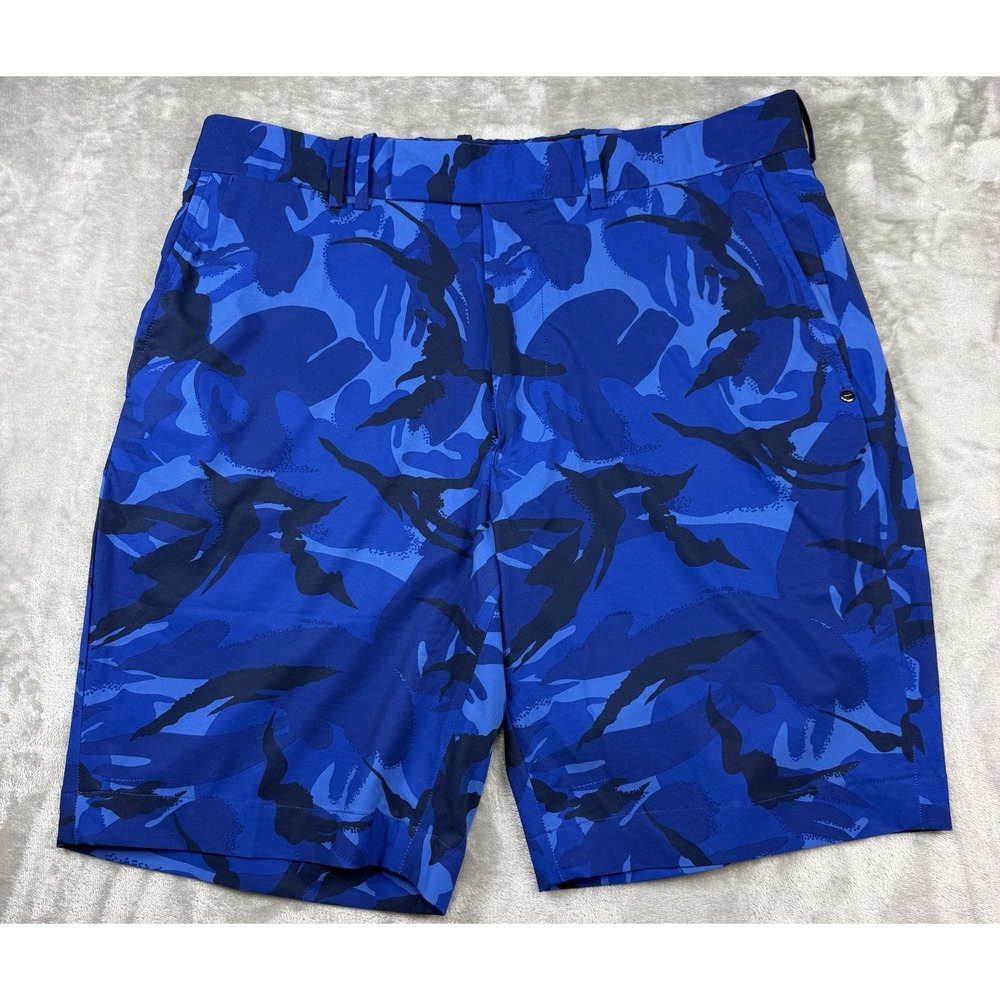 RLX Ralph Lauren Golf Shorts Men's 32 Blue Camo Performance Stretch